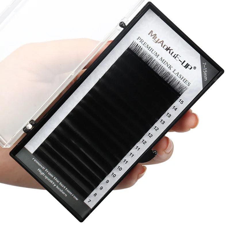 

1 Case Silk Fiber Eyelashes Extension Natural Thick Soft Lashes Extension Individual Mink Eyelash make up tools beauty