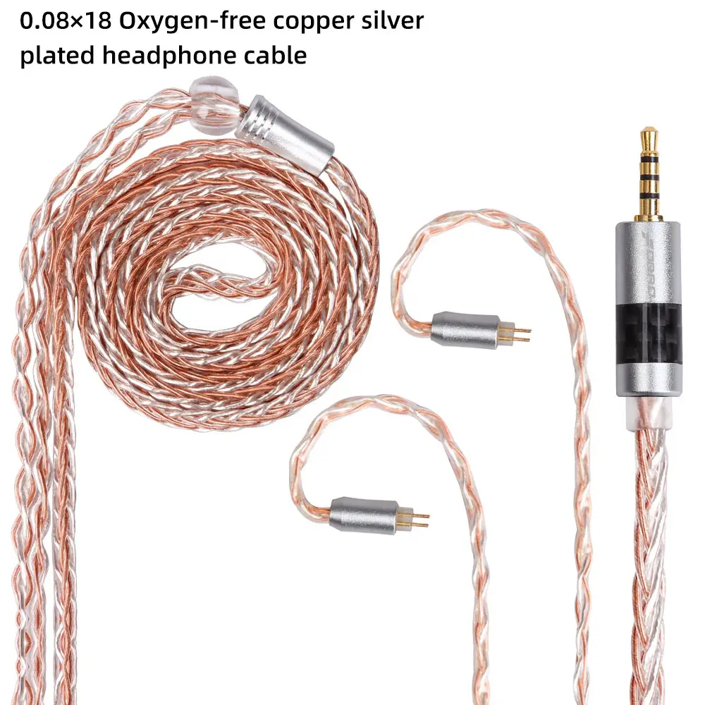 FDBRO MMCX Серебристые наушники кабель 8 Core с серебряным покрытием обновления кабель углеродного волокна 2Pin 2,5/3,5/4,4 сбалансированный кабель для SE846 SE535