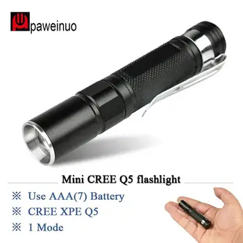

Mini led flashlight zoom torch lamp cree q5 lanterna waterproof torch zaklamp use AAA battery Pocket Penlight