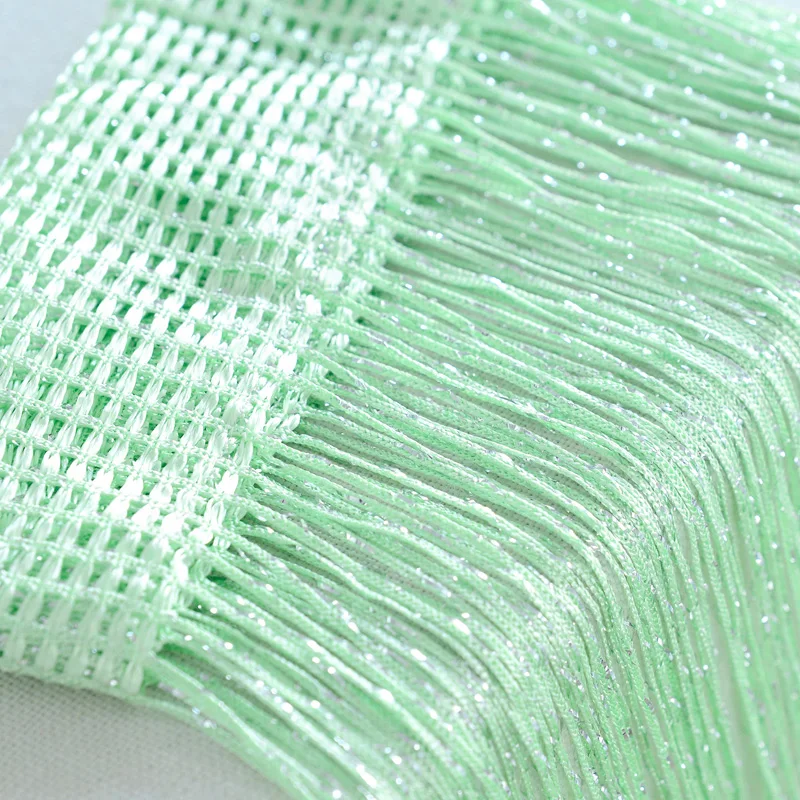 

Room Divider String Curtain Tassel Home Window Door Glitter Hanging Fringe 200*100cm Wall Decoration