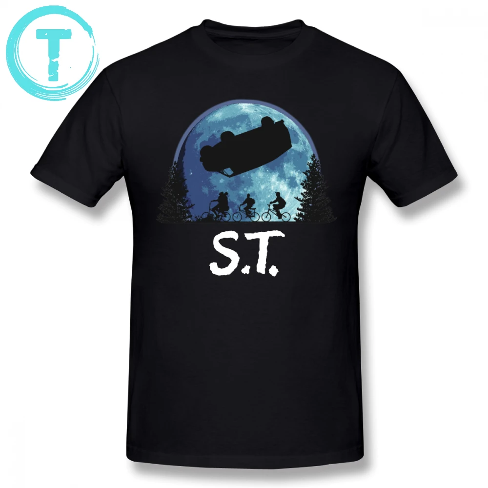 

E.T T Shirt Stranger Things E.T. Cartoon Print T-Shirt 4xl Classic Tee Shirt Cotton Short Sleeves Graphic Mens Fun Tshirt