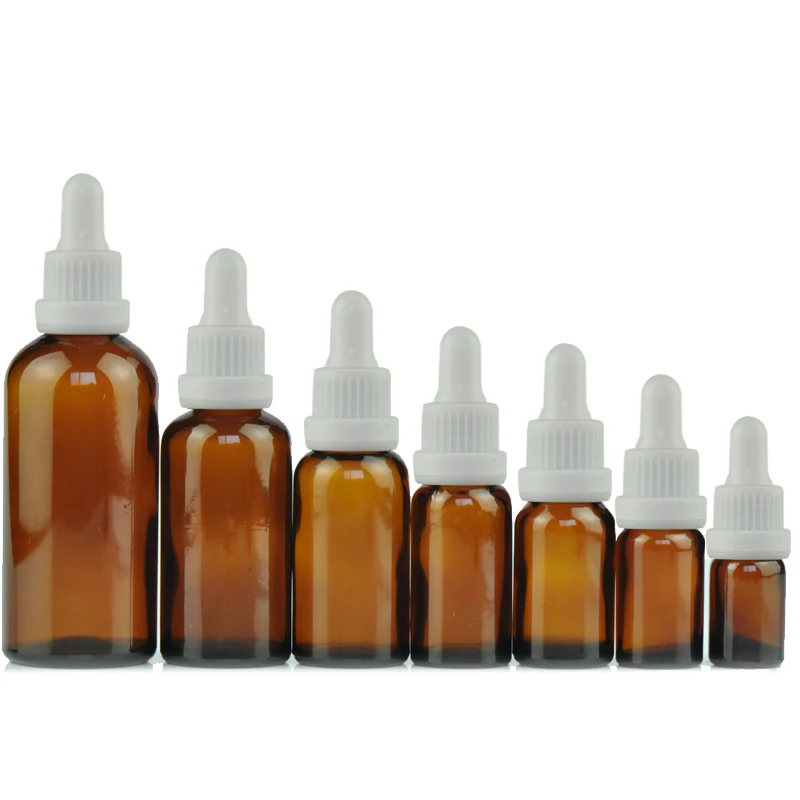 5/10/15/20/30/50/100ML Glass Serum Bottle Dropper Bottle,Sample Essential Oil Bottle,Empty Cosmetic Container,Reagent Pipette