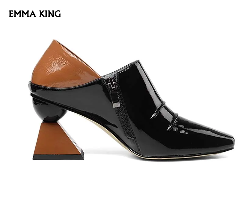 

Spring/Summer 2019 New Solid Strange High Heels Retro Thick Heel Pointed Toe Pumps Women Shallow Sexy Dress Party Shoes Woman