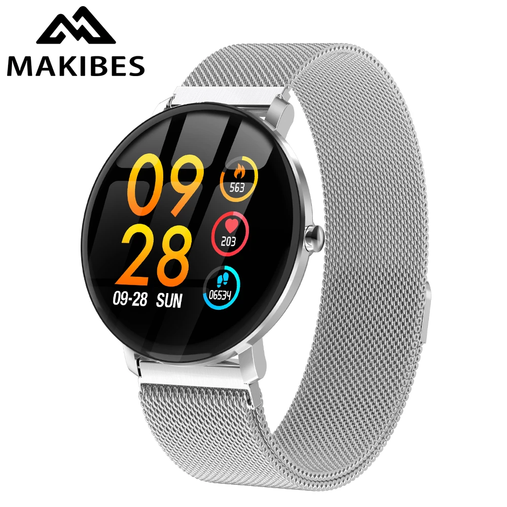 Смарт часы Makibes F3 1 3 &quotFull Touch из закаленного стекла IP68 для мужчин и женщин
