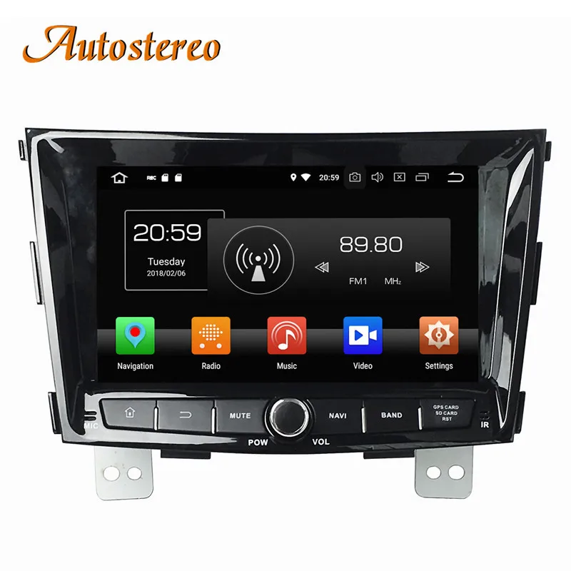 Top DSP 4+64GB Android 9.0 Car CD DVD Player GPS navigation For Ssangyong Tivolan 2014+ head unit multimedia player tape recorder 9