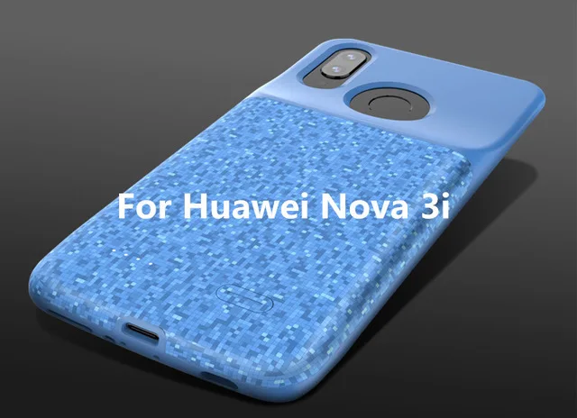 Ультра тонкий 5200 мА/ч, Батарея Зарядное устройство чехол для huawei Nova 3 3i Honor Play Батарея чехол Мощность Bank зарядное устройство чехол для huawei - Цвет: Blue  for  Nova  3i