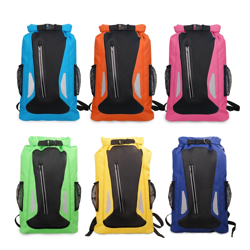 Al aire libre río Trekking bolsa seca bolsa doble correas de hombro Paquete de agua natación mochila bolsa impermeable para la deriva kayak Al aire libre río Trekking bolsa seca bolsa doble correas de hombro Paquete de agua natación mochila bolsa impermeable para la deriva kayak