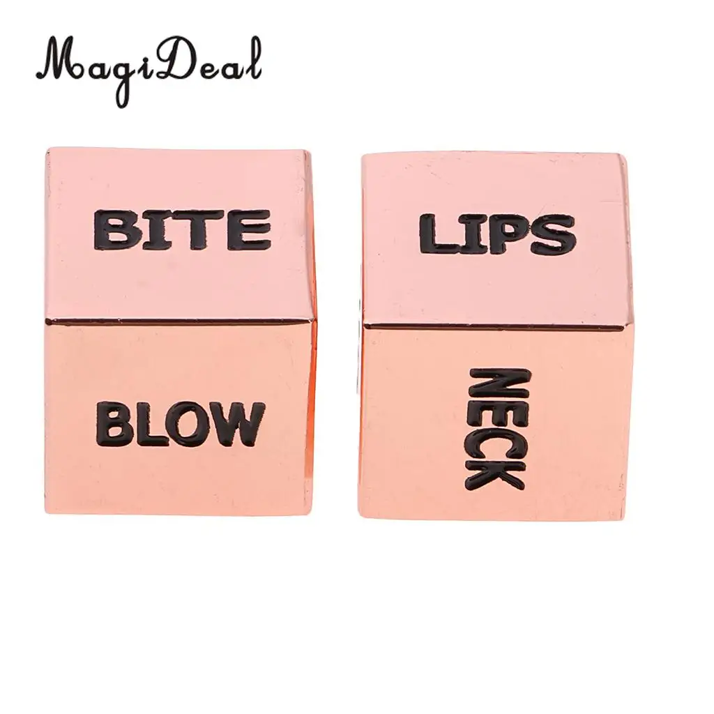 Sex Dice Toys Erotic Craps Dice Position Sex Games for Couple Gift Rose Gold