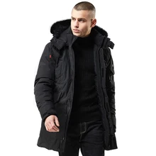 Новинка, парка, мужские зимние куртки, хлопок, сплошной цвет, Chaquetas Hombre, толстые парки, Мужская Осенняя Повседневная Верхняя одежда, меховые пальто