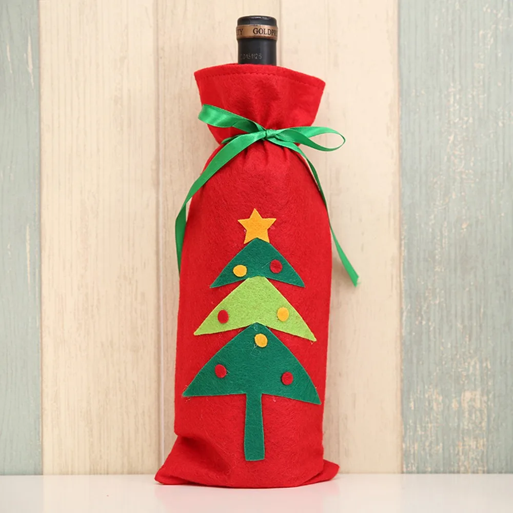 Рождественский комплект для вина чехлы бутылок украшения дома вечерние