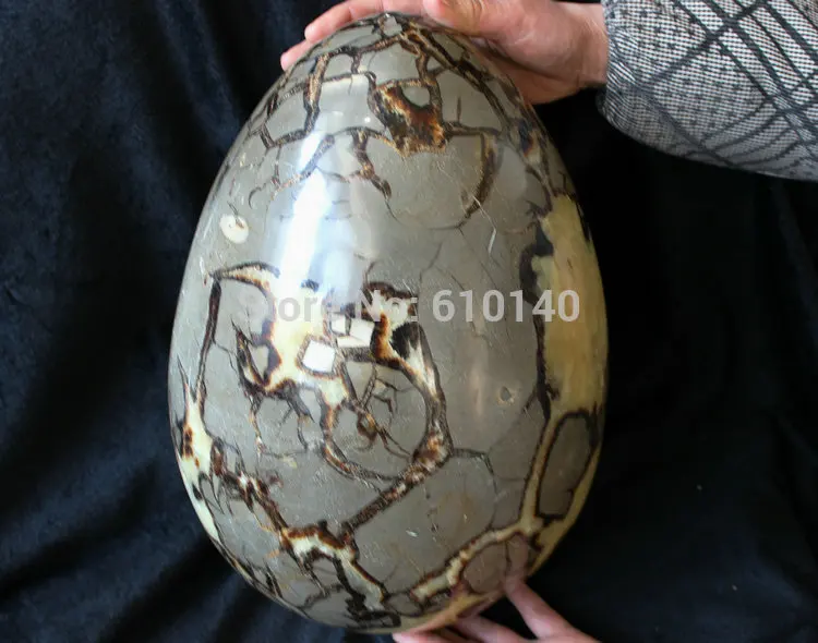 Огромный Натуральный Камень дракона Septarium Fossil Crystal Egg Healing | Дом и сад