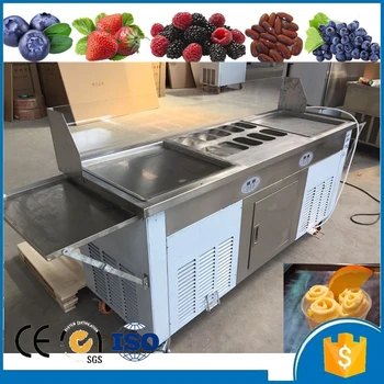

AT-S2+10 Thailand fry ice cream machine without splash board and side shelves