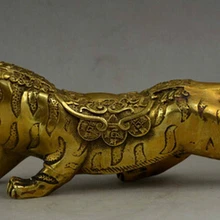 10.0 Дюймовый Старый Ручная Медь Carving Кроссовки Леопарда Ожесточенные Реалистичные Большая Статуя