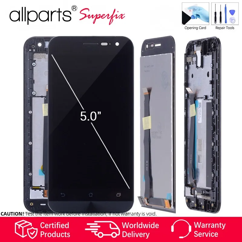 

Original 5.0" LCD For ASUS ZE500CL Z00D Display with FrameDigitizer Replacement For ASUS Zenfone 2 ZE500CL LCD Touch Screen