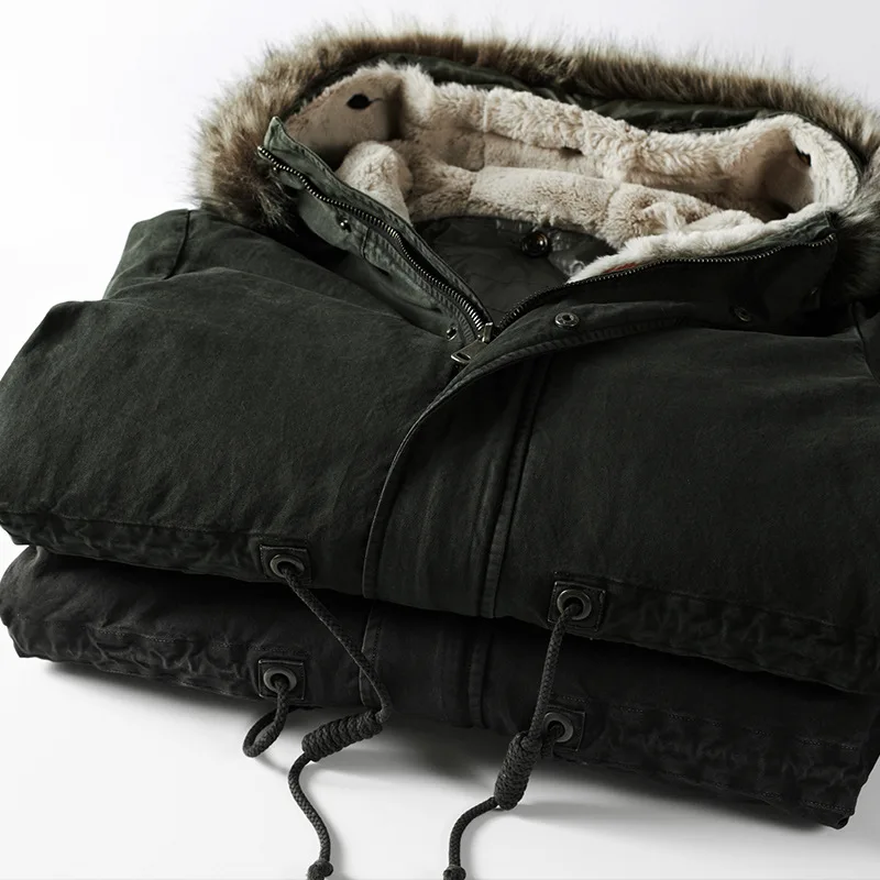 Повседневная мужская парка пальто Мужская теплая английская стильная стеганая куртка с капюшоном зимние пальто