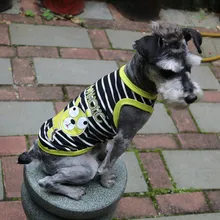 1 шт. модная футболка для отдыха с собакой жилетка в полоску для собак летняя полиэфирная Милая Одежда для животных для собак шорты пальто для собак# p9