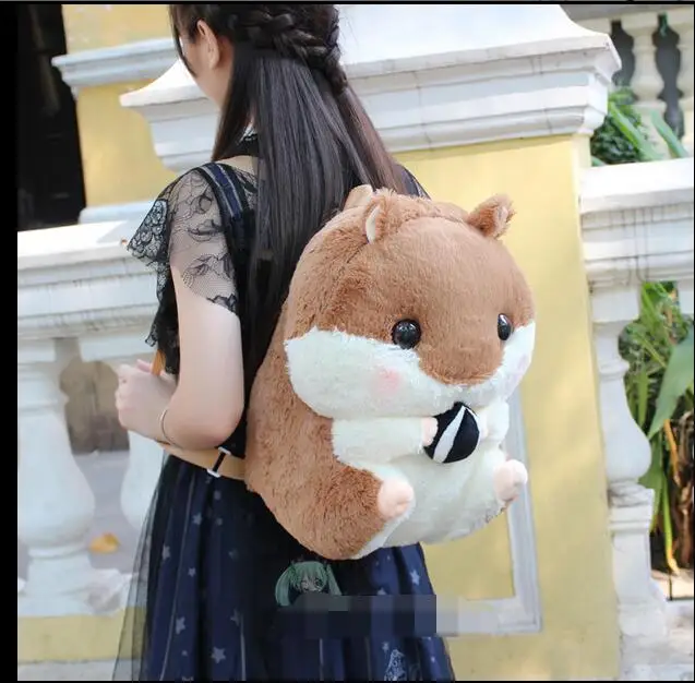 1 шт. 3D Хомяк Мышь плюшевый рюкзак милый японский плюшевый кролик детская игрушка для девочек Школьный рюкзак 4 цвета