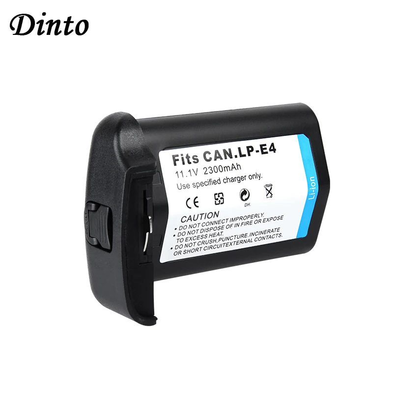 Dinto 1 шт. LP-E4 Перезаряжаемые цифровой Камера Батарея 2300 мА/ч LPE4 LP E4 для Canon EOS-1D X 1Ds Mark