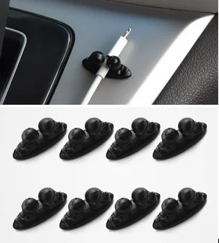 

by DHL/Fedex 200sets 8Pcs/set Car Wire Cable Holder Multifunctional Tie Clip Fixer Car Charger Line Headphone Cable Clip