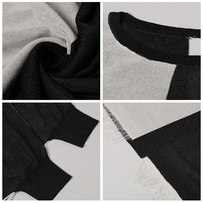 Футболка XIKOI Женская повседневная цветная с отстрочкой пуловер Новинка|women sweater