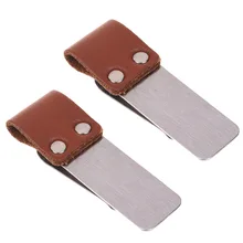 2 шт. дорожная записная книжка Кожаная подставка для ручек петля для ручки стальной зажим(коричневый или черный