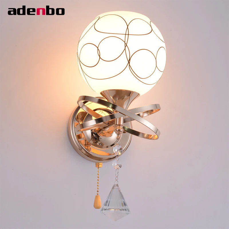 Modern Crystal Sconce Lighting Wall Mounted Hallway Lights Bedside