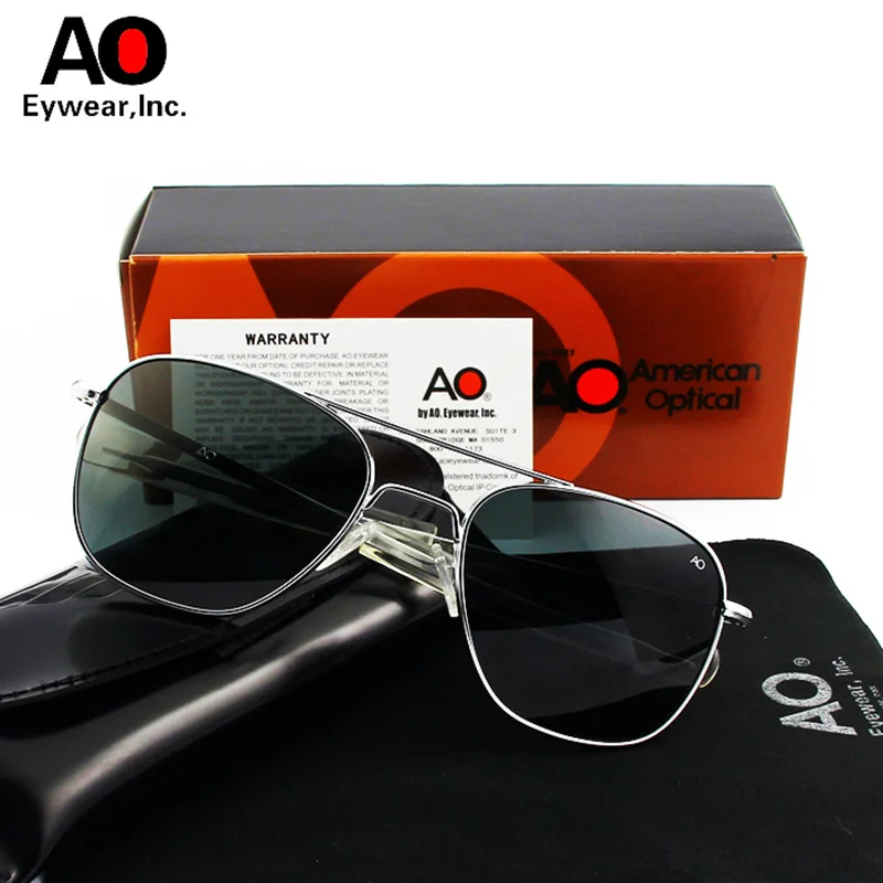 AO aviation Sunglasses Men women retro 2020 designer with Original box American Optical Sun Glass driving shades oculos de sol|Men