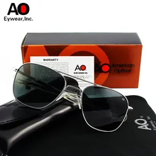 Ao aviação óculos de sol com caixa original das mulheres dos homens 2021 alta qualidade americano piloto óptico sol vidro retângulo condução glasses