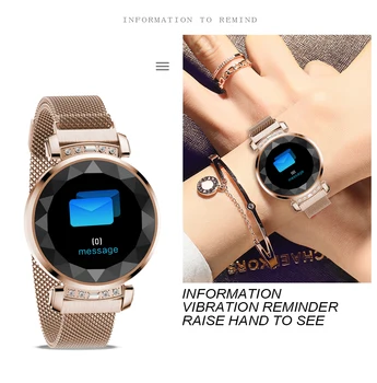 

Fashion Smart Wristband Women 3D Diamond Glass Calories Heart Rate Blood Pressure Sleep Monitor Waterproof Smart Watch SL08 1pcs