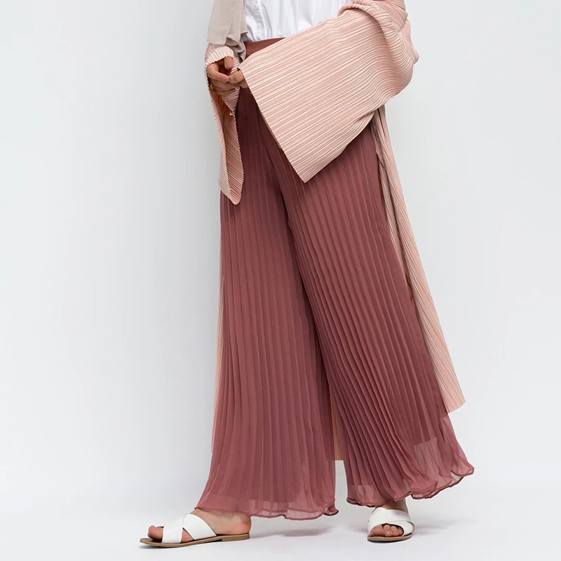 Abaya мусульманские Брюки 2019 модные шифоновые широкие брюки для мусульманской