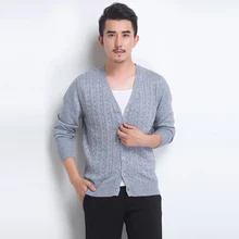 2016 spring new men’s sweater slim cashmere sweater cardigan sweater Korean thin tide