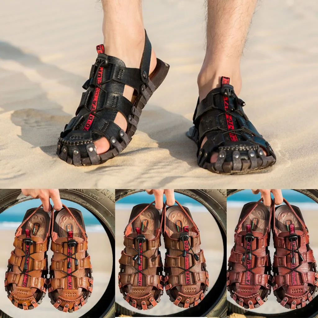 Jaycosin The New Men's Summer Fashion Retro Trend Beach Casual Outdoor Comfort Sandals 2019 Apr29 p40