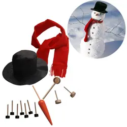 MrY зимняя уличная деревянная игра моделирование Рождественский костюм снеговика набор аксессуаров семейный Снеговик игрушечный набор