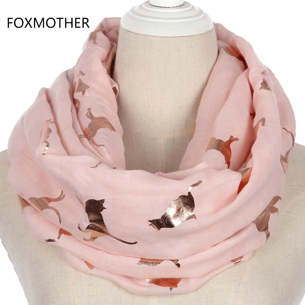 Женская шаль FOXMOTHER блестящая золотого и металлического цвета в розовом сером
