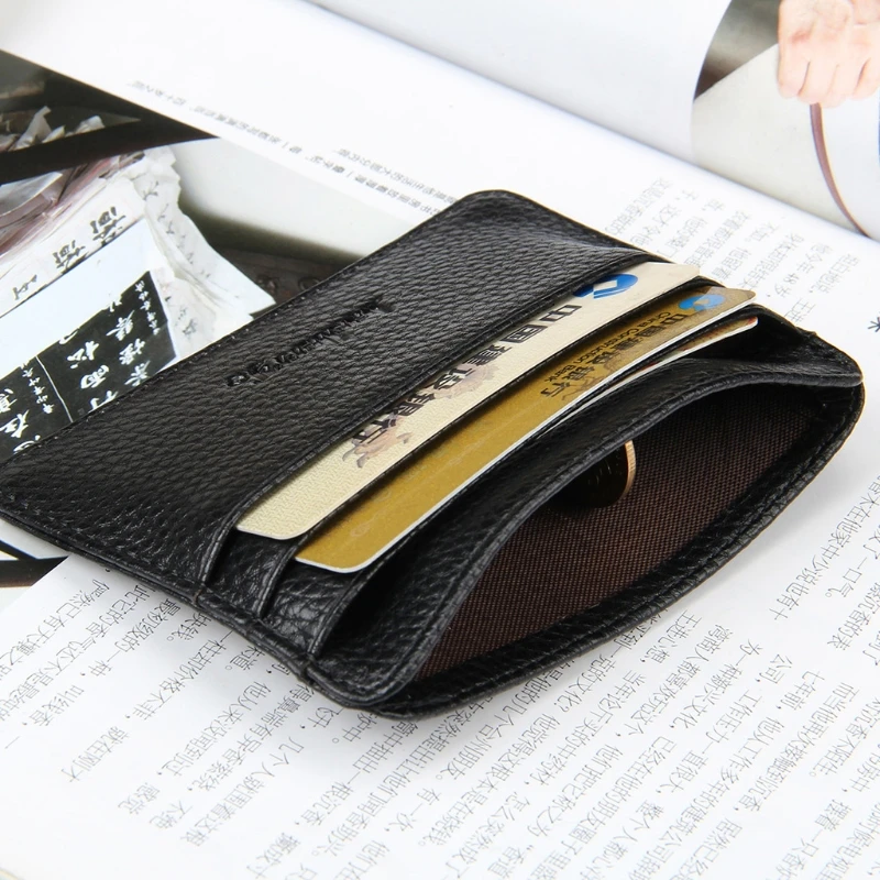 6 Color Card Holder Men's Business Pocket Slim Thin ID Credit Card Money Holder Wallet Faux leather Man Case Wallets