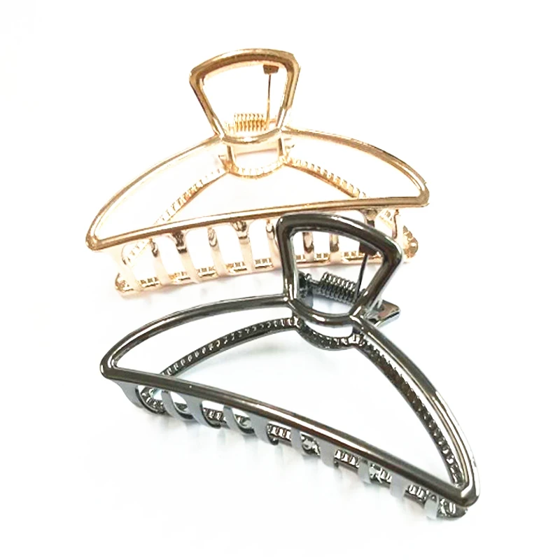 

Large Size Hairpin Women Geometric Hair Claw Solid Color Hair Crab Retro Moon Shape Pearl Hair Clips Make UP Hair Accessories
