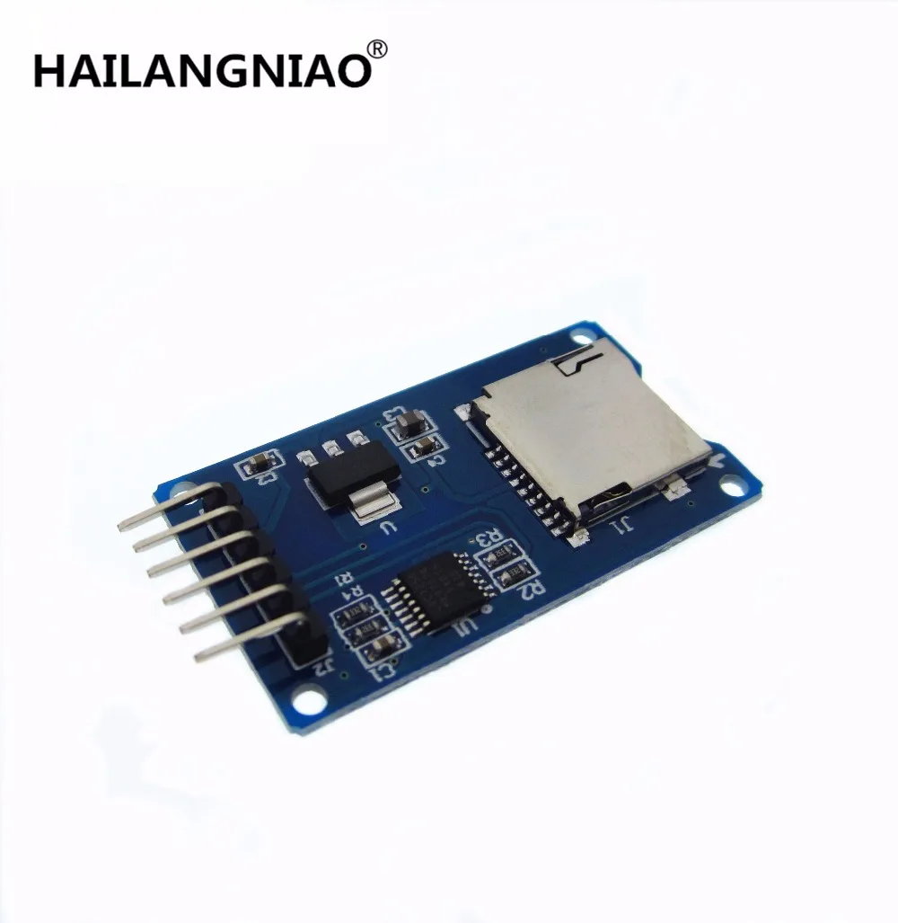 10 шт./лот модуль считывания карт Micro SD mini TF интерфейсы SPI с чипом преобразователя