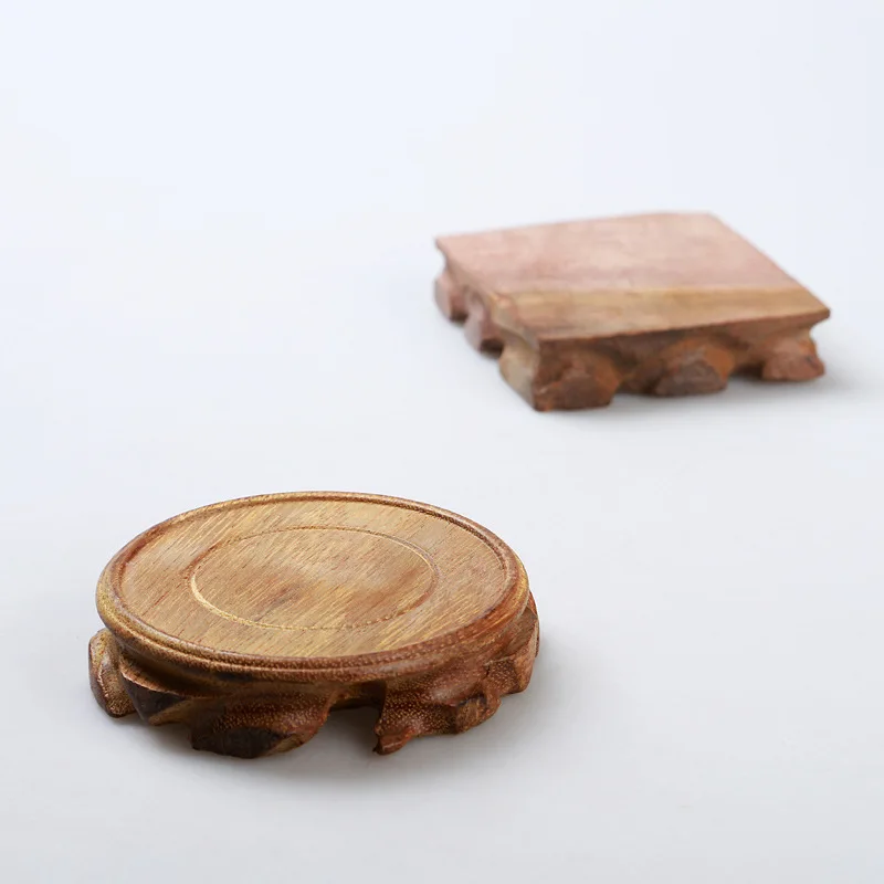 

2PCS Wooden Tea Cup Mat Coaster Wood Placemat Teapot Mat Tableware Cup Pad Pading for Table Holder Heat Insulation Tea Accessory