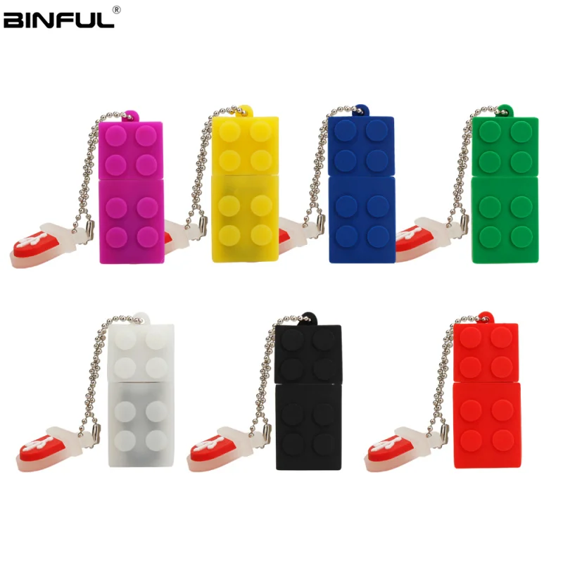 

2019 Usb Flash Drive Cartoon Building Blocks Pen Drive 4GB 8GB 16GB 32GB Fun Toy Pendrive 64GB 128GB Memory Stick Free Shipping