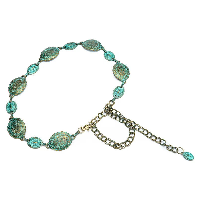  Badinka 2019 New Summer Vintage Metal Waist Chain Belt Female Boho Style Waistband Belts for Women 
