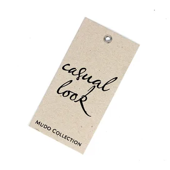 

OEM clothing paper hang tags custom brand name garment tag VK299