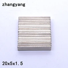 500 шт. неодимовый магнит блок 25x5x1.5 мм Редкоземельные сильный Bulk Супер магниты