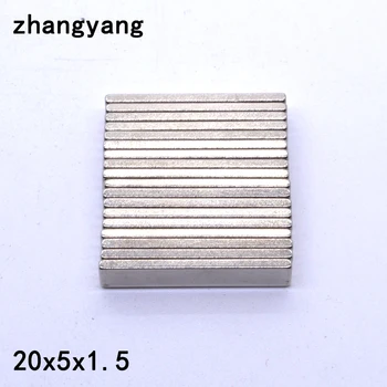 

500pcs Free shipping neodymium magnet block 25x5x1.5mm rare earth strong bulk super magnets