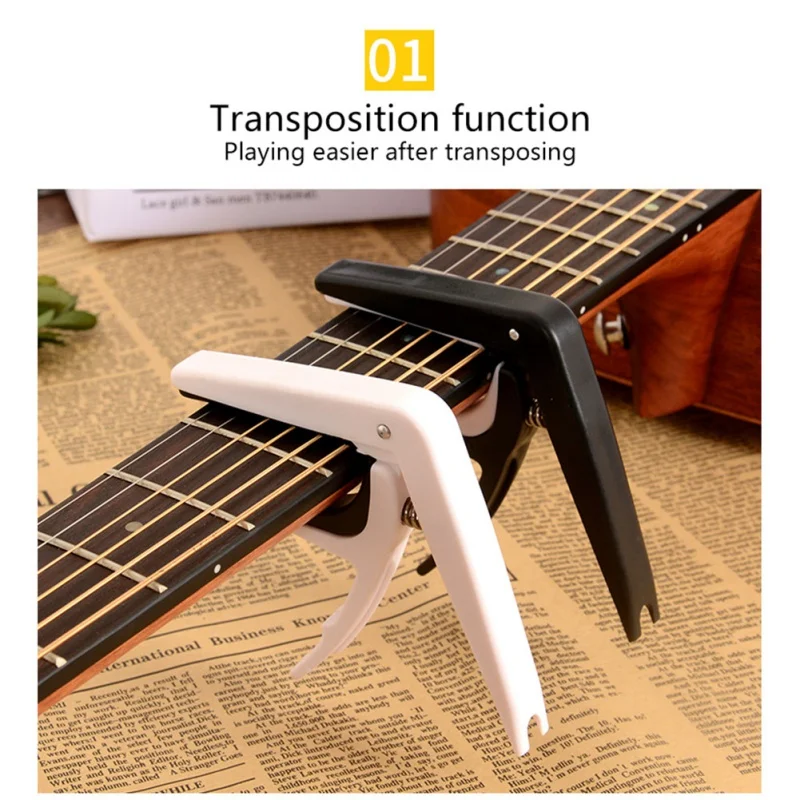 

2018 New Professional Aluminum Alloy Tune Guitar Tuner Clamp Key Trigger Capo for Acoustic Electric Musical Guitar capo