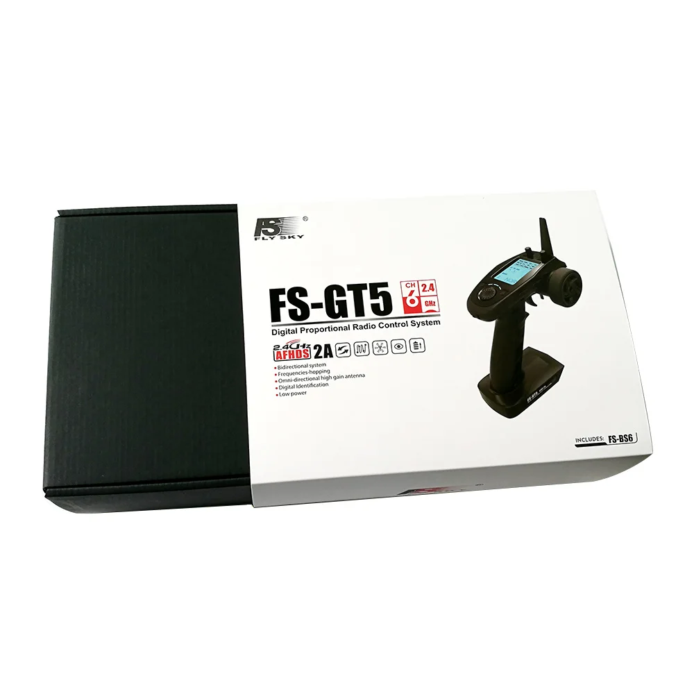 FS-GT5 Flysky 2,4G Transmissor com FS-BS6 6CH 6CH рецептор Embutido Giroscópio Fail-Safe para RC Автомобильная лодка