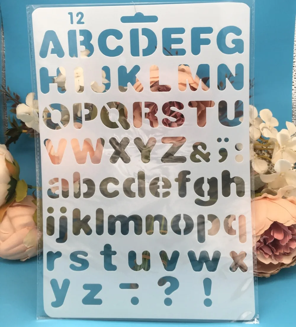 27.5X19cm Alphatbet Letters 2 DIY Craft Layering Stencils Painting