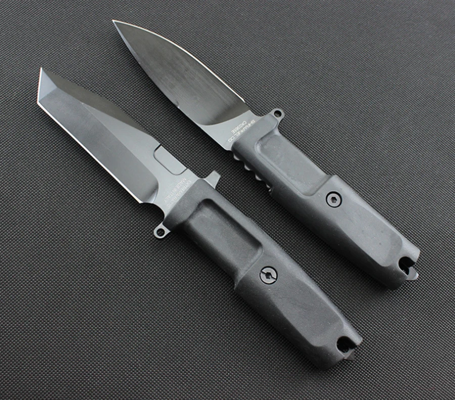 

Fixed blade knife 440C blade rubber handle tactical hunting knives outdoor camping survive knives multi diving tool & K sheat