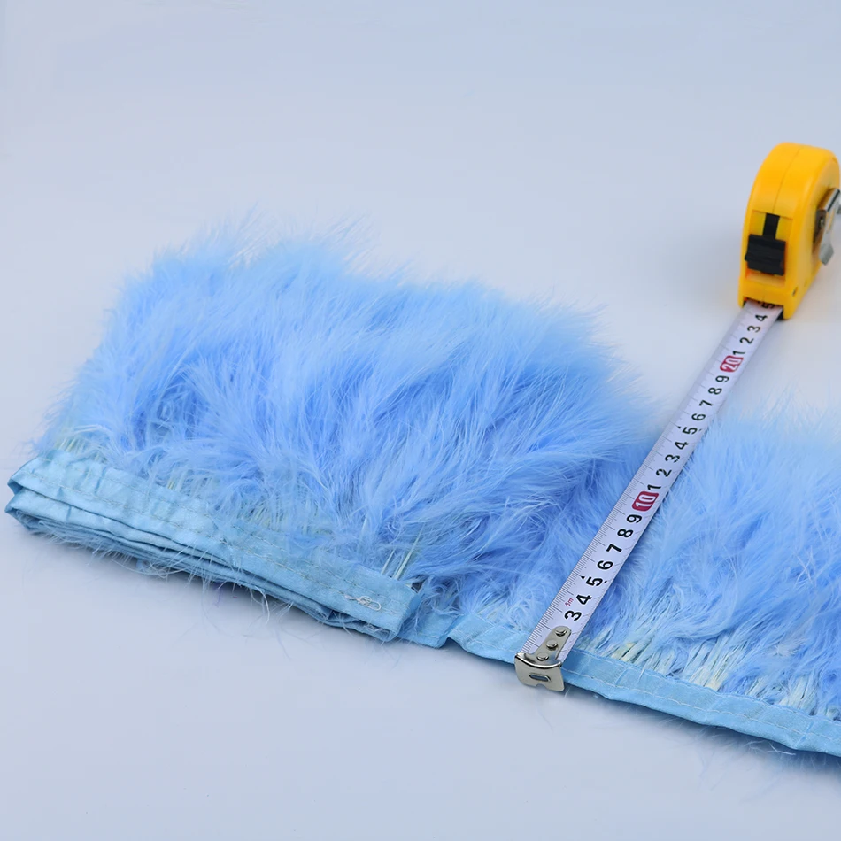 13 light blue marabou feather trims 6