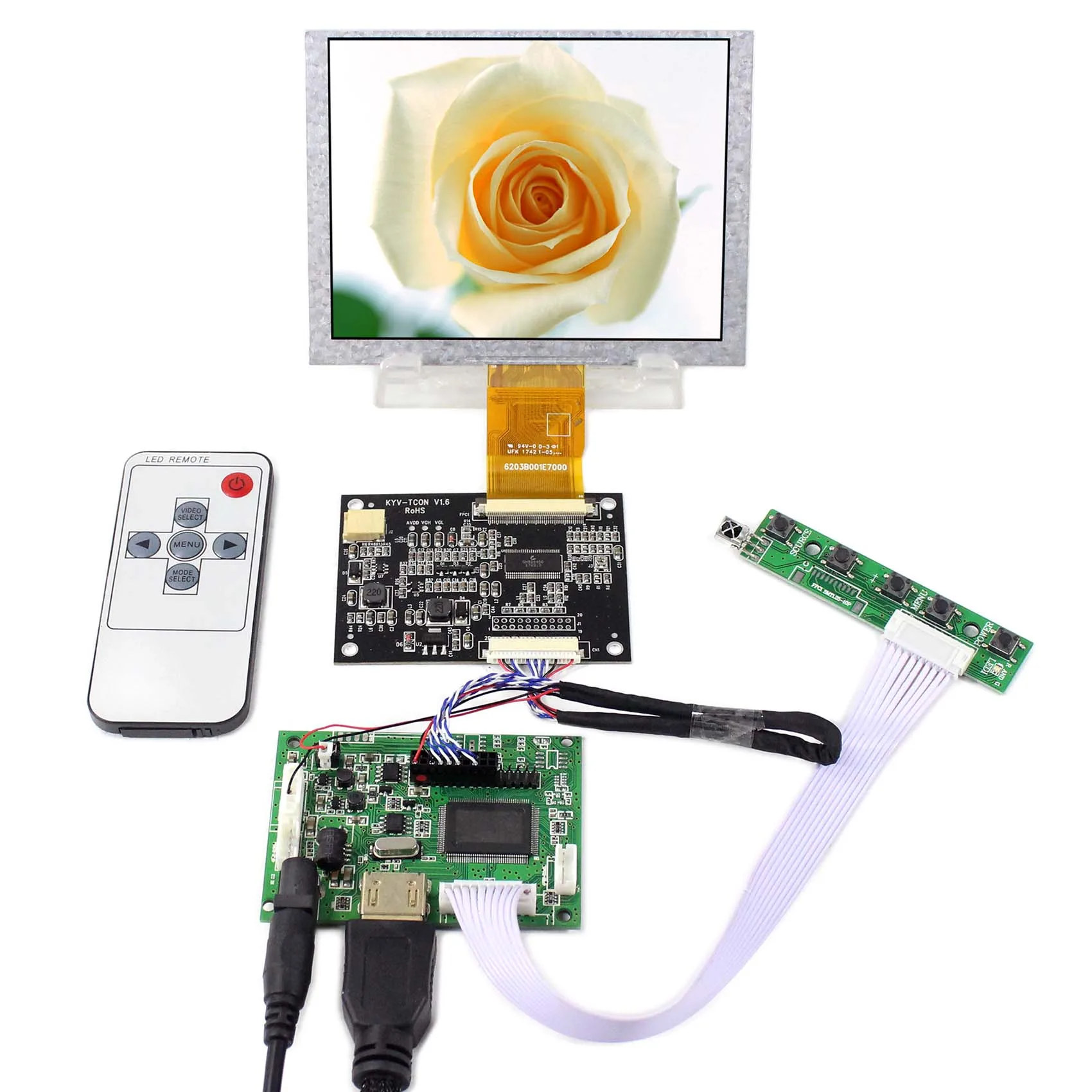 HDMI LCD Controller Board With 5inch ZJ050NA 08C Replace 640x480