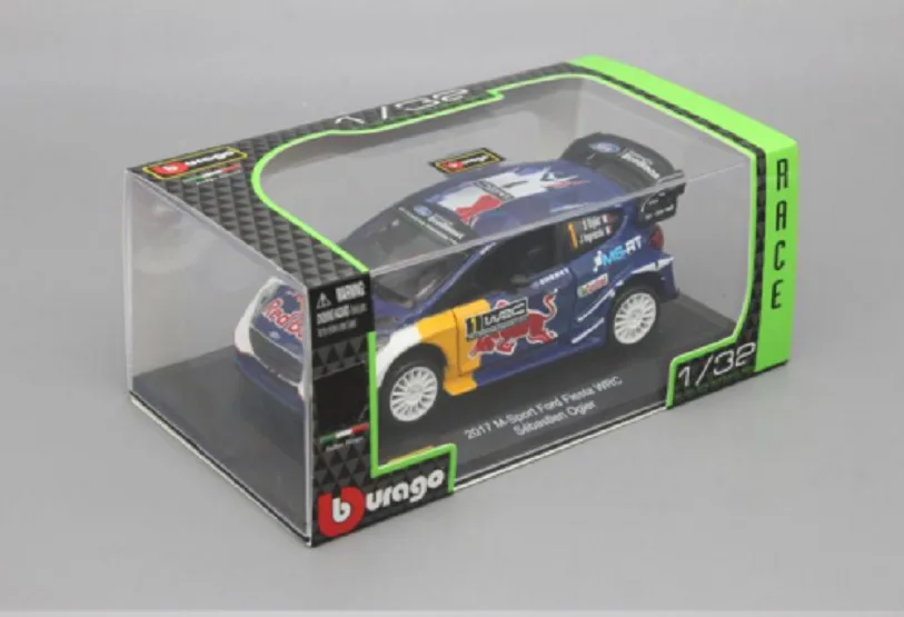 Bburago 1:32 M-Sport Ford Fiesta WRC Sebastien Ogier Отт Танак литая модель гоночного автомобиля в коробке